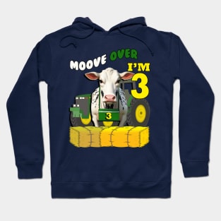 Kids Birthday 3 Year Old Farming Theme Hoodie